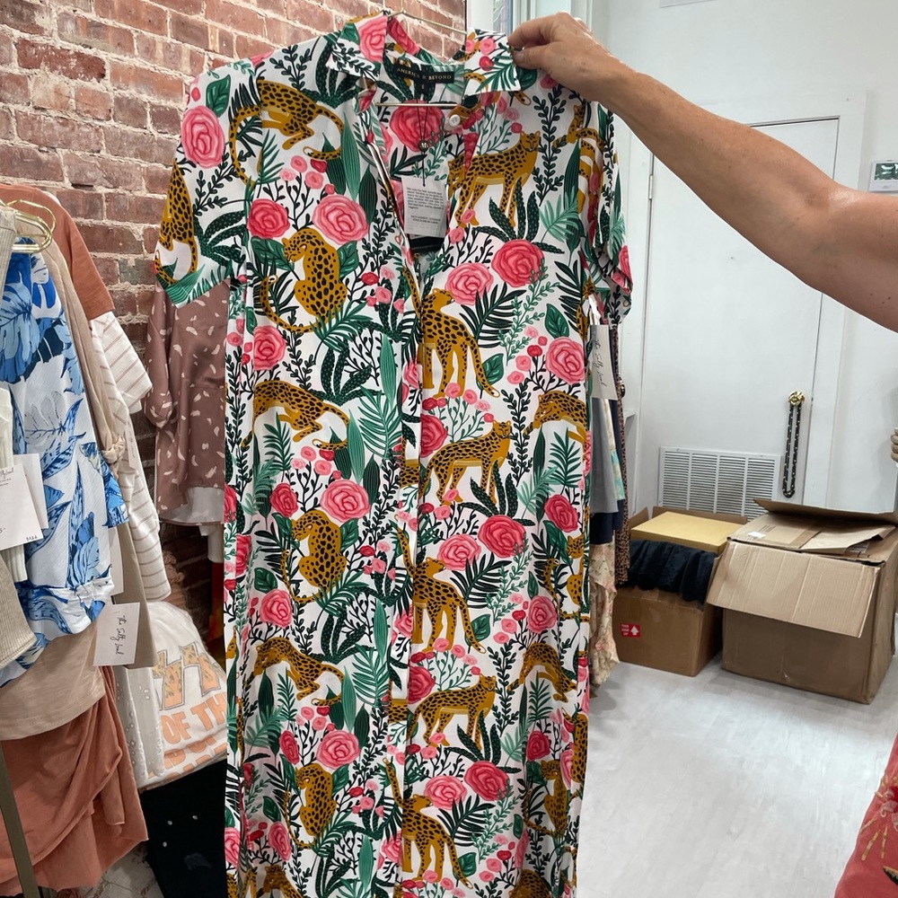 ISO America and Beyond White Jaguar Dress